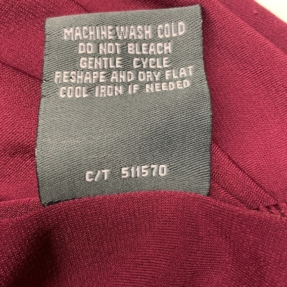 Dress Barn Short Sleeve Dress Neck Ruffle Detail Fully Lined Size 6 Colour Plum - Picture 5 of 12